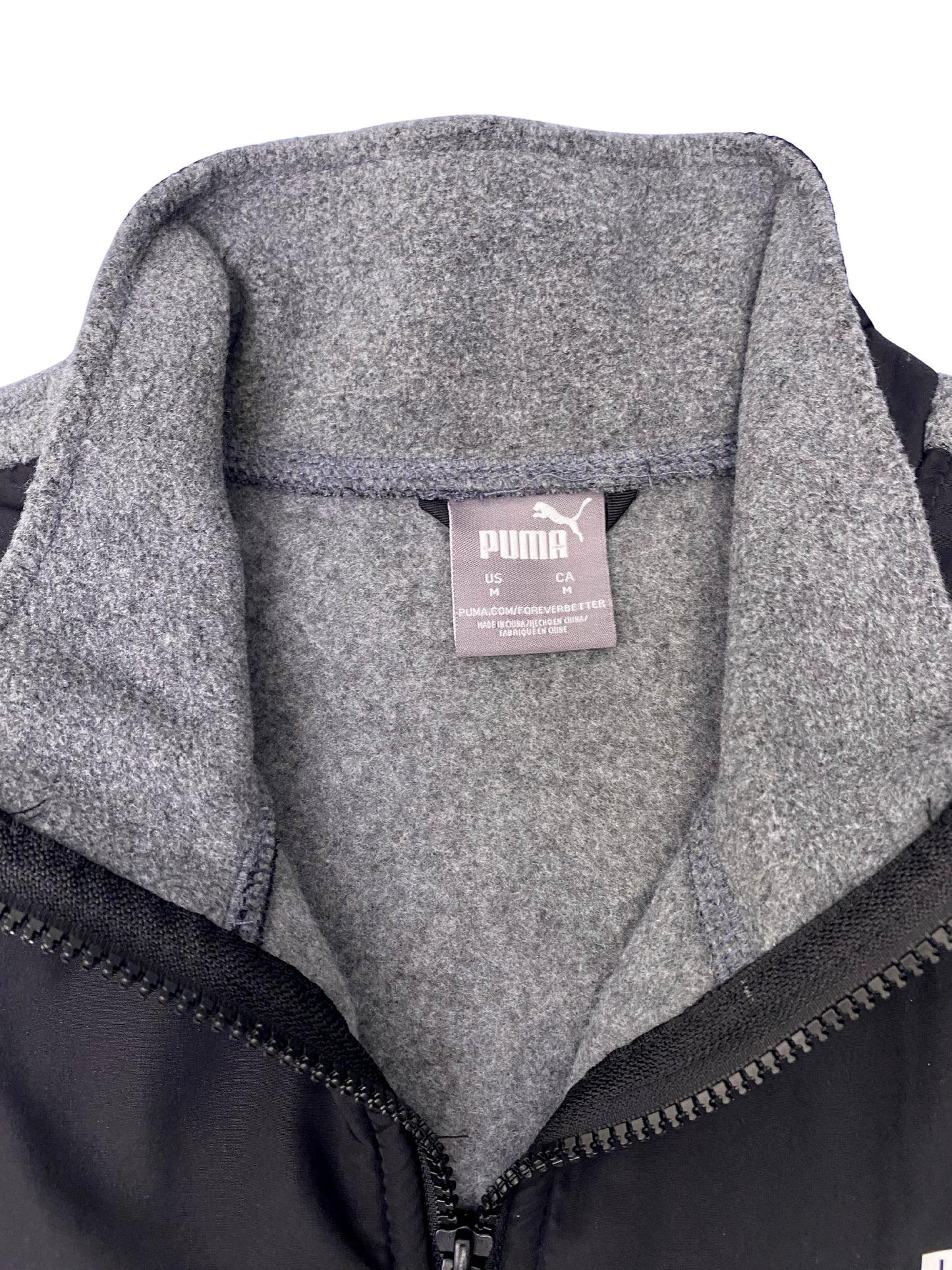 NEW Puma Polar Fleece Jacket Men’s Medium Char/Blk Heather Full Zip $90 MSRP NWT