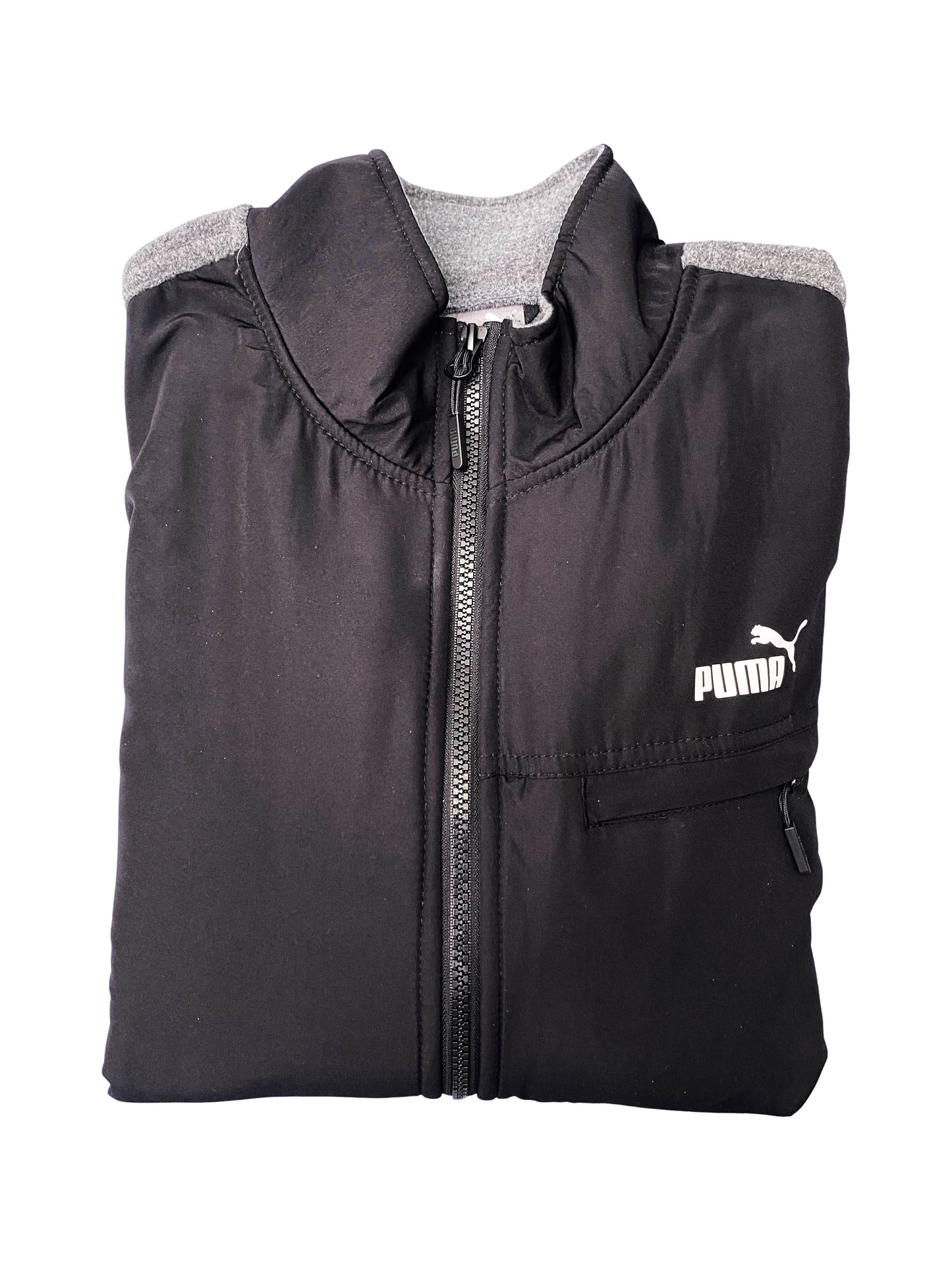 NEW Puma Polar Fleece Jacket Men’s Medium Char/Blk Heather Full Zip $90 MSRP NWT
