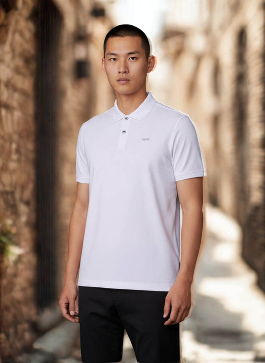 DKNY Men’s Polo Shirt Size XL White "Sale"