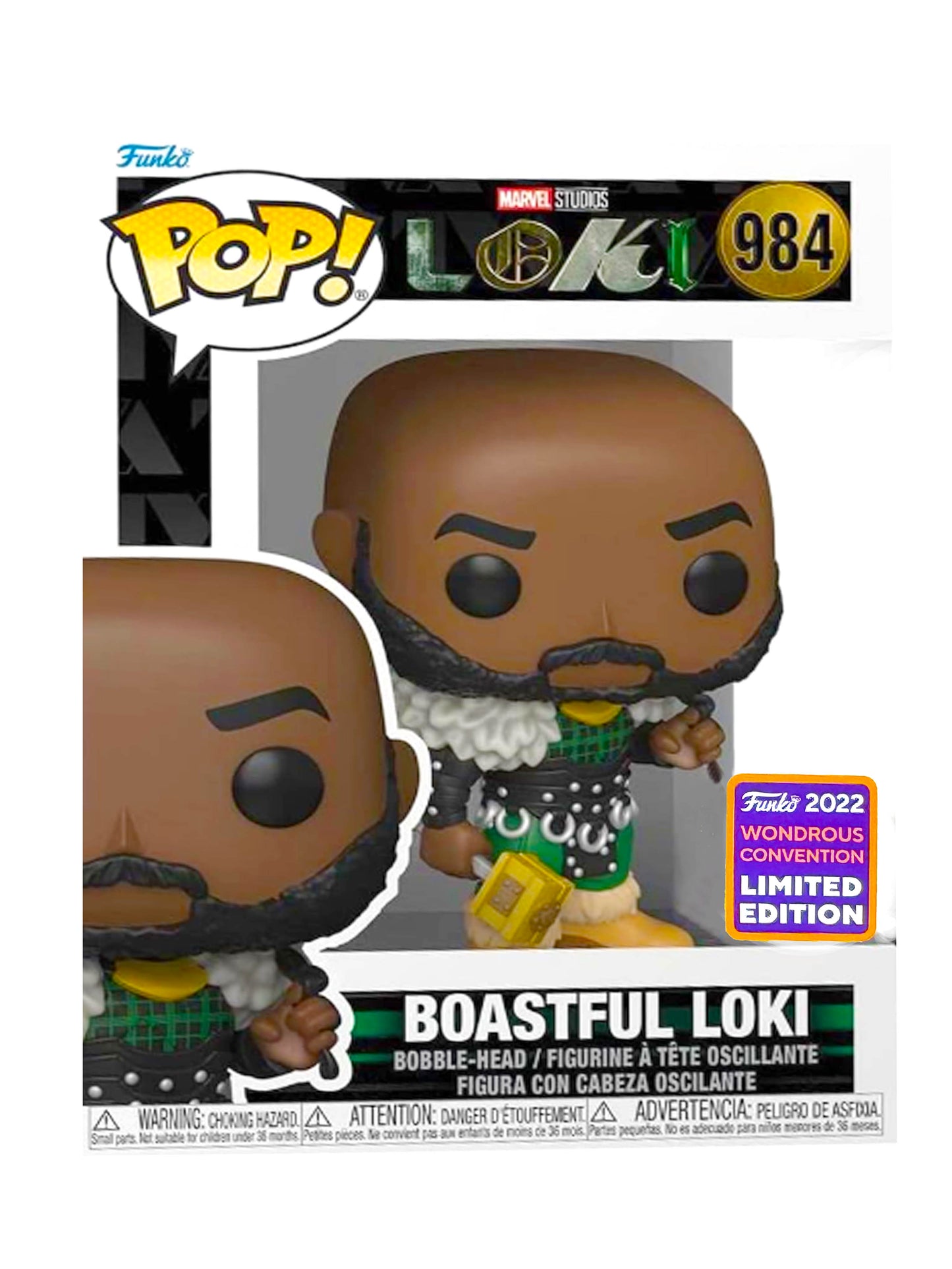 Funko Pop! - Marvel Boastful Loki 2022 Wondrous Convention 984 Limited Edition