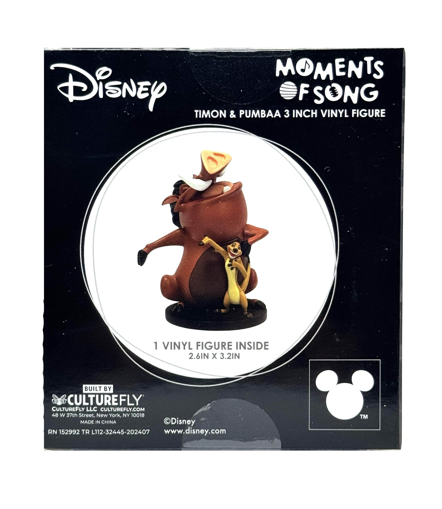 NEW, DISNEY MOMENTS OF SONG TIMON & PUMBAA 3" VINYL FIGURE