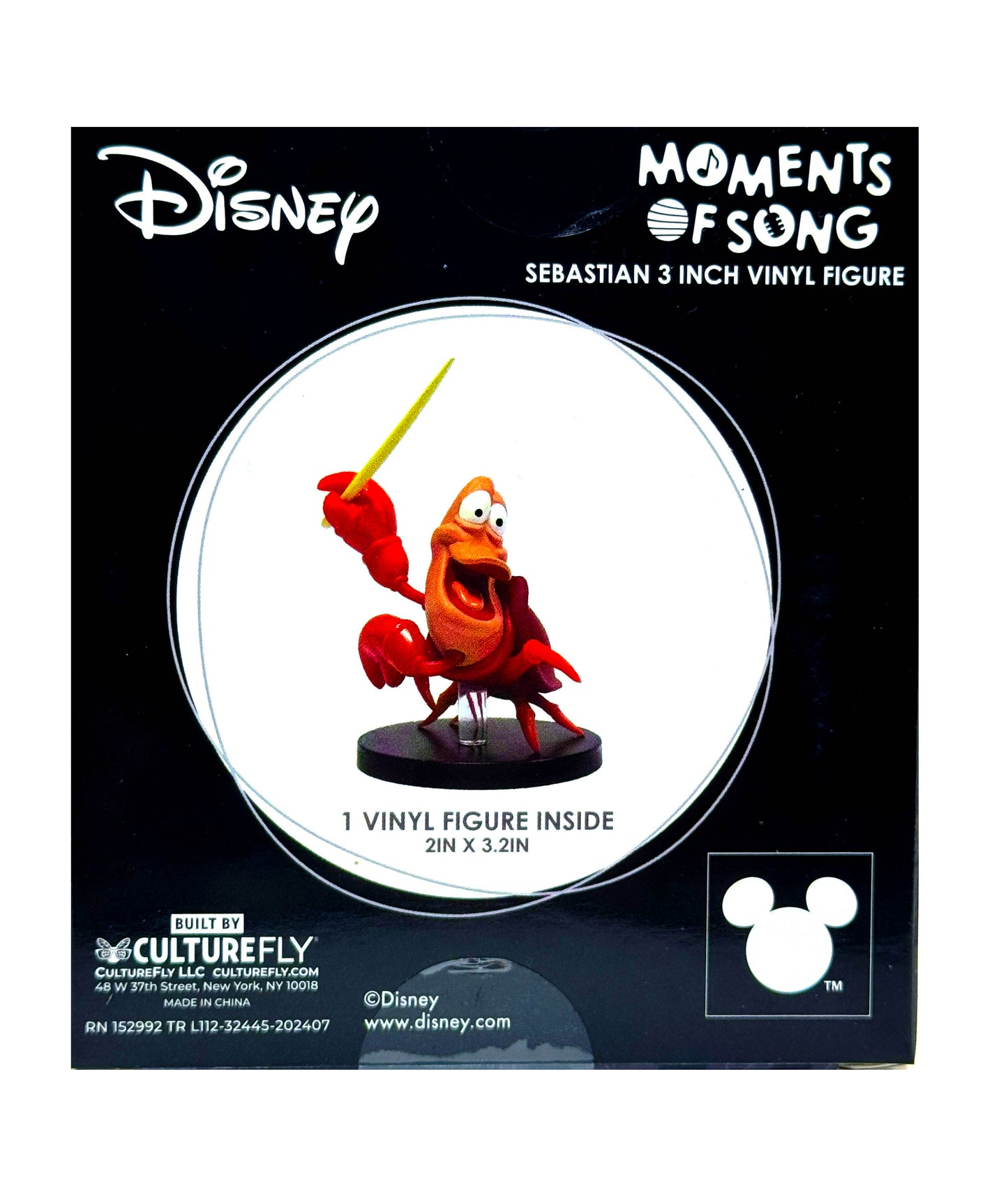 Disney Moments of Song Sebastian The Little Mermaid 3" Vinyl Figure Culturefly