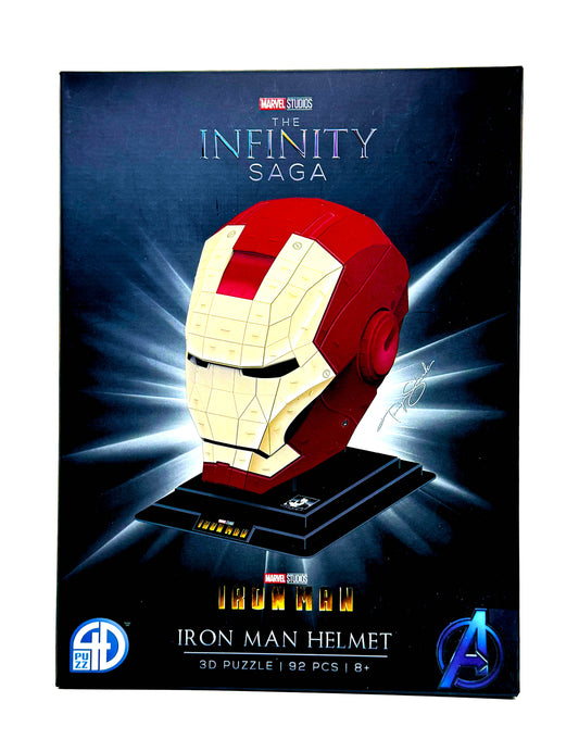 New - 4D Cityscape Marvel The Infinity Saga - Iron Man Helmet 3D Puzzle: 92 Pcs