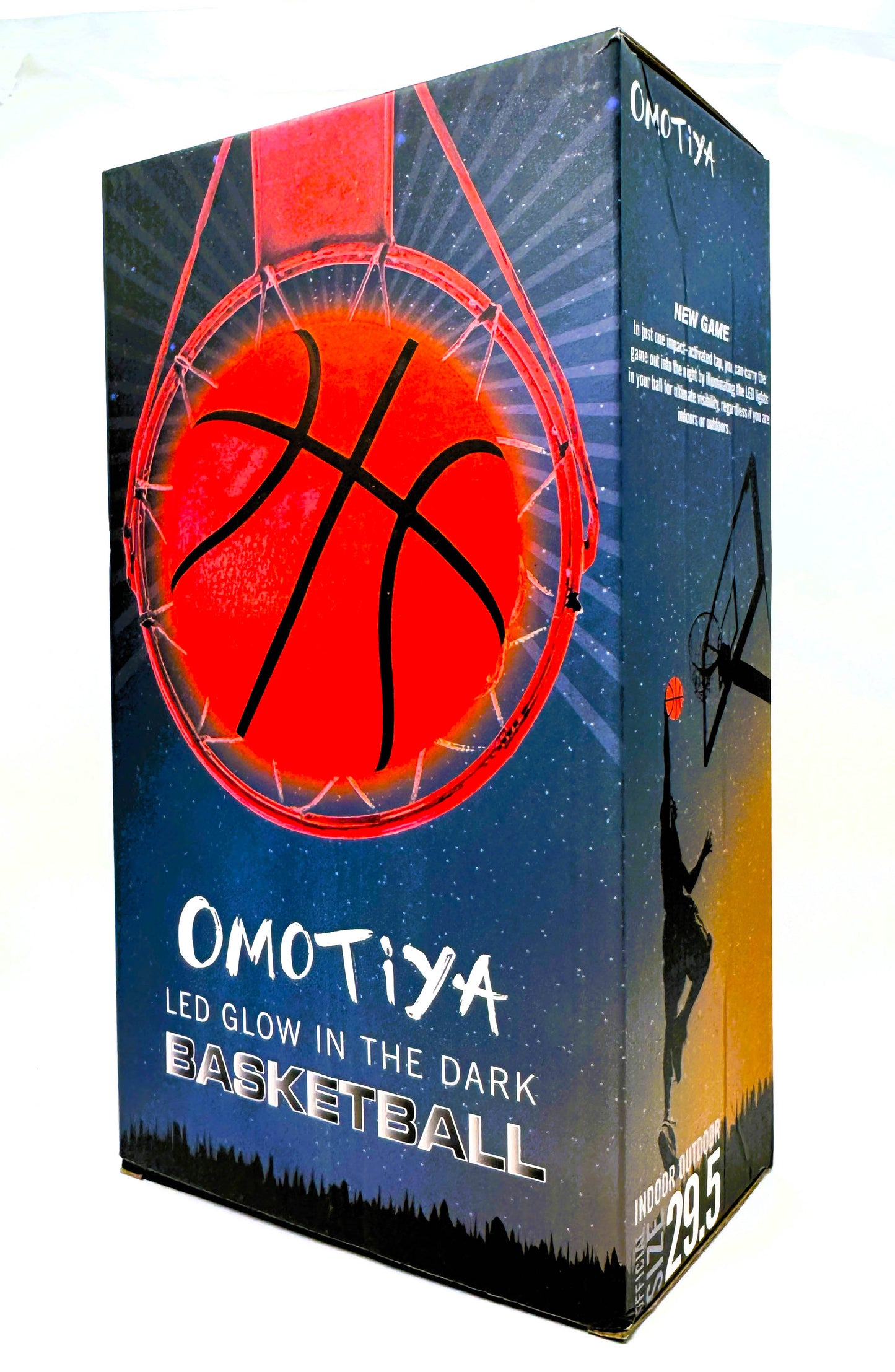 Glow in The Dark Basketball, LED Light Up Night Size 7, Orange