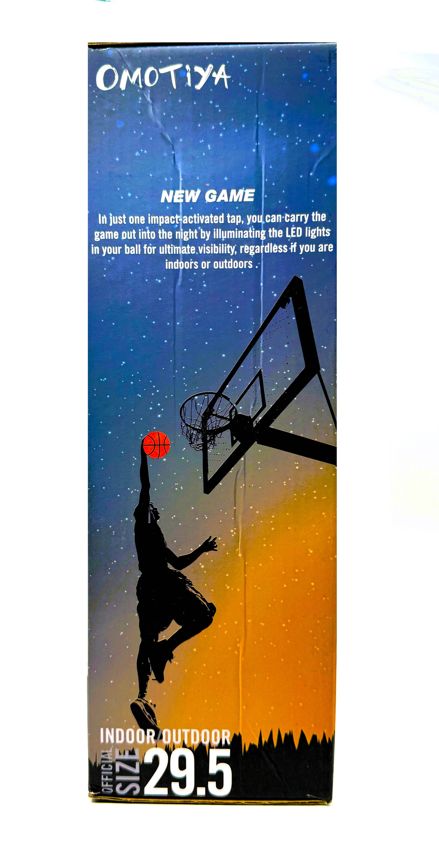 Glow in The Dark Basketball, LED Light Up Night Size 7, Orange