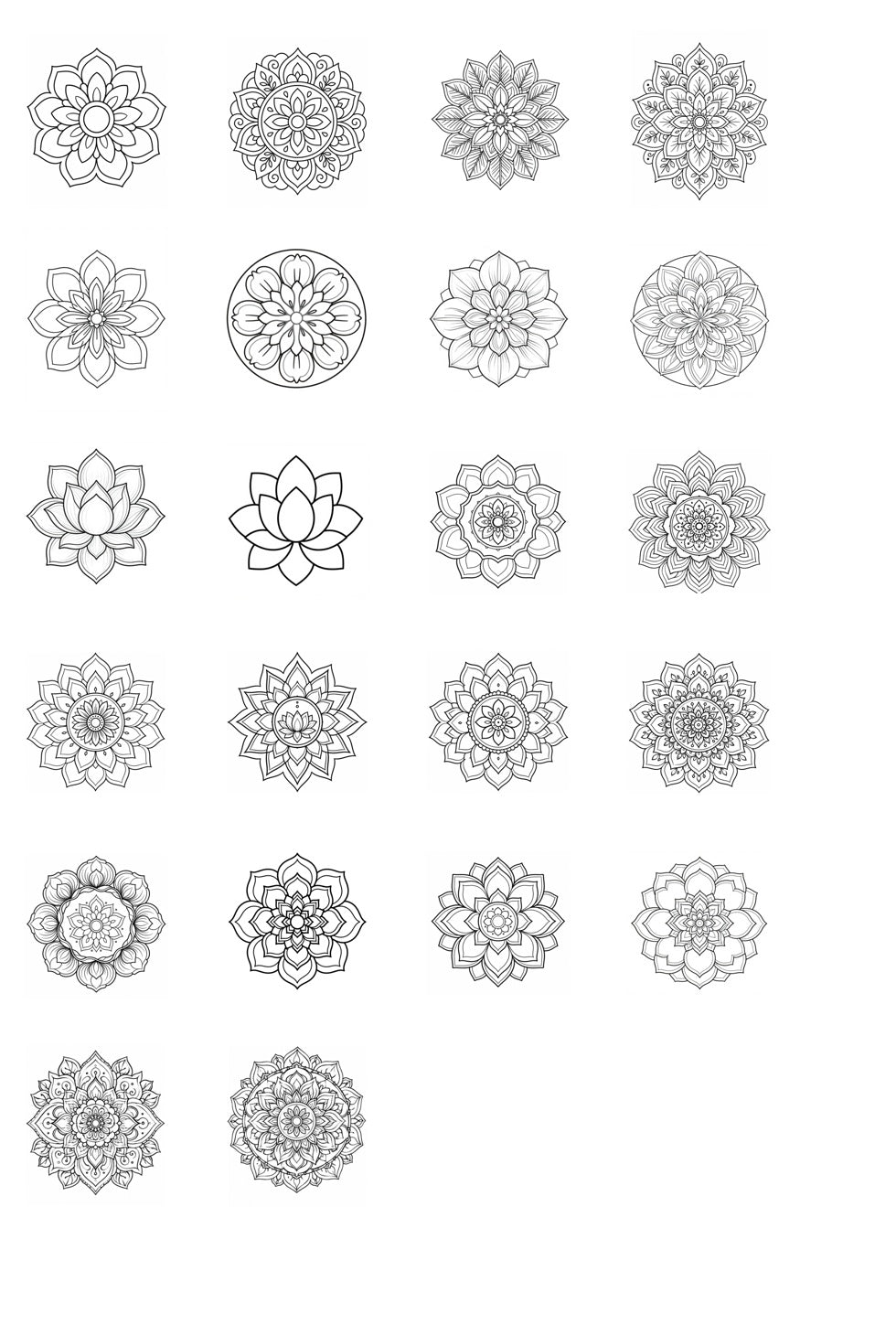 Stress Relief Coloring Book PDF Download – 20 Beautiful Mandala Designs