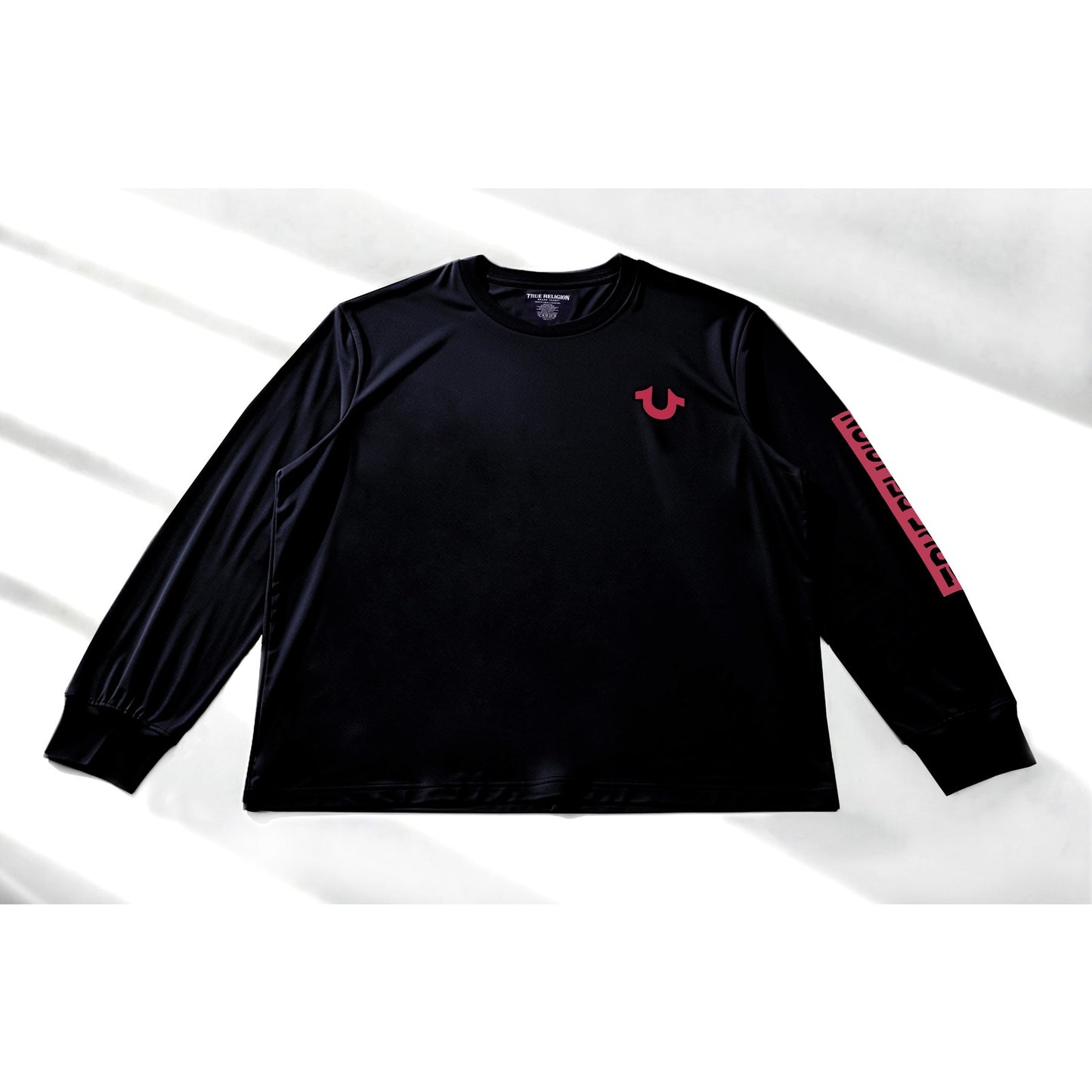True Religion Buddha LS Tee Black Red Men's L NWT