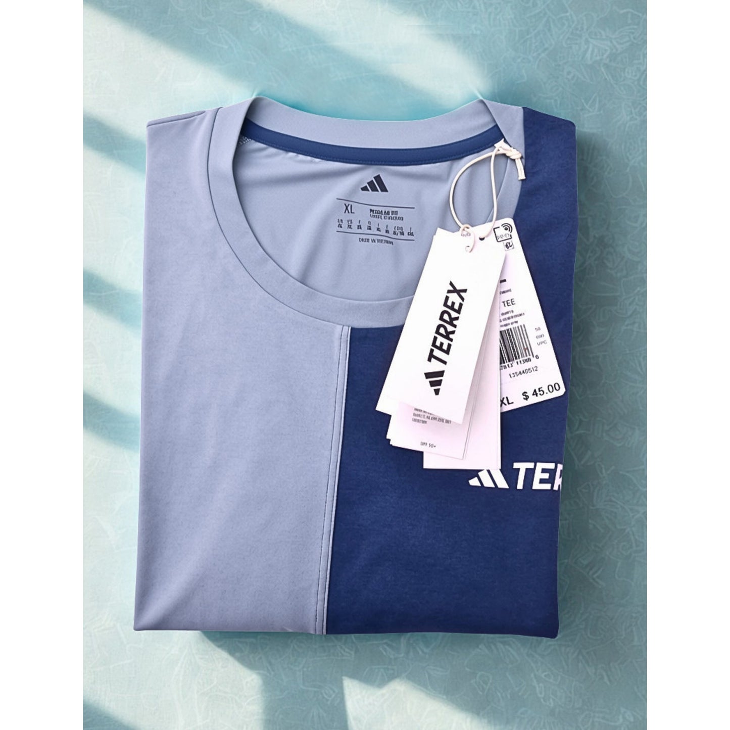 Adidas Terrex MT Tee XL Blue Gray Hiking Shirt NWT