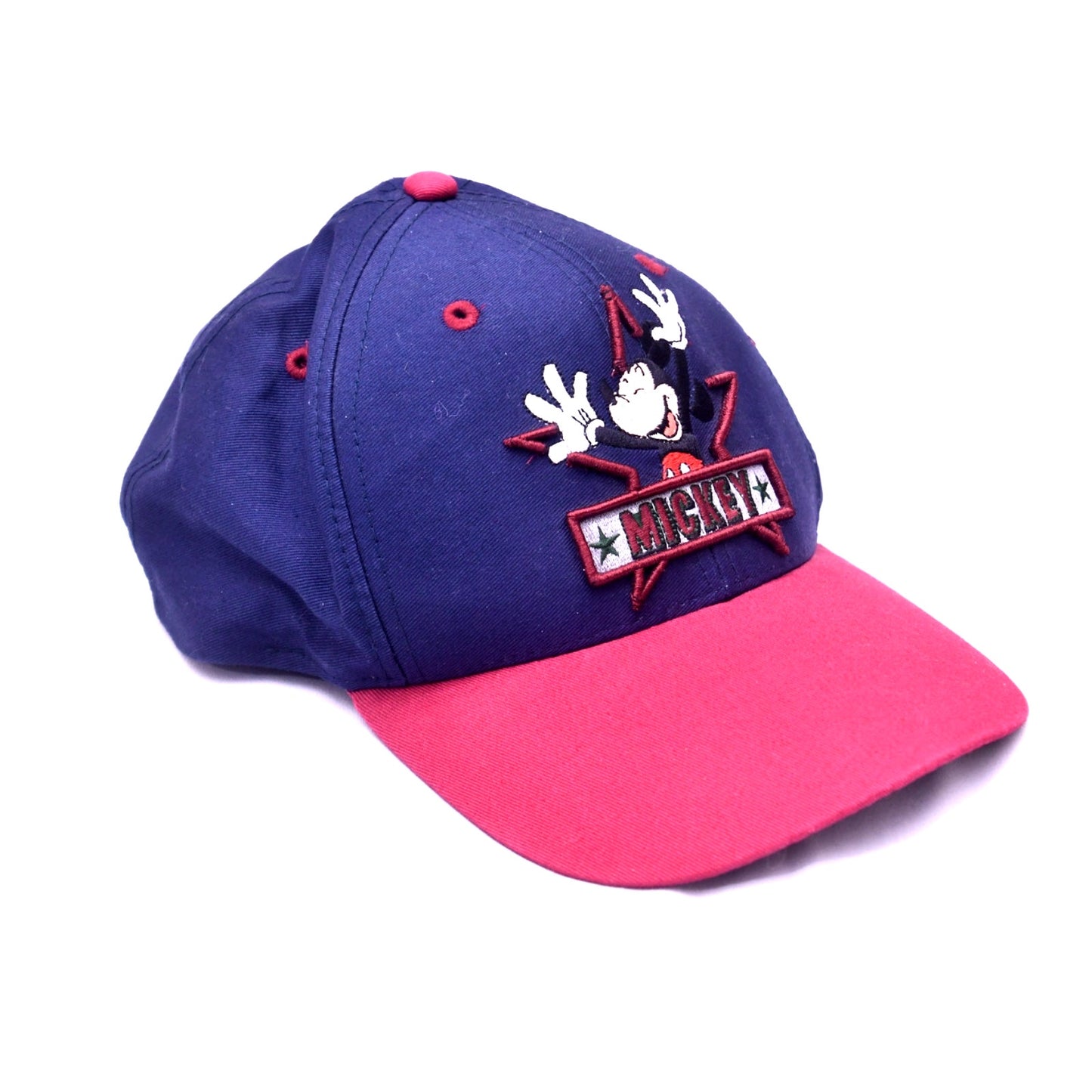 Vintage Disney Mickey Unlimited Mickey Mouse Snapback Hat Cap Blue Red Adult