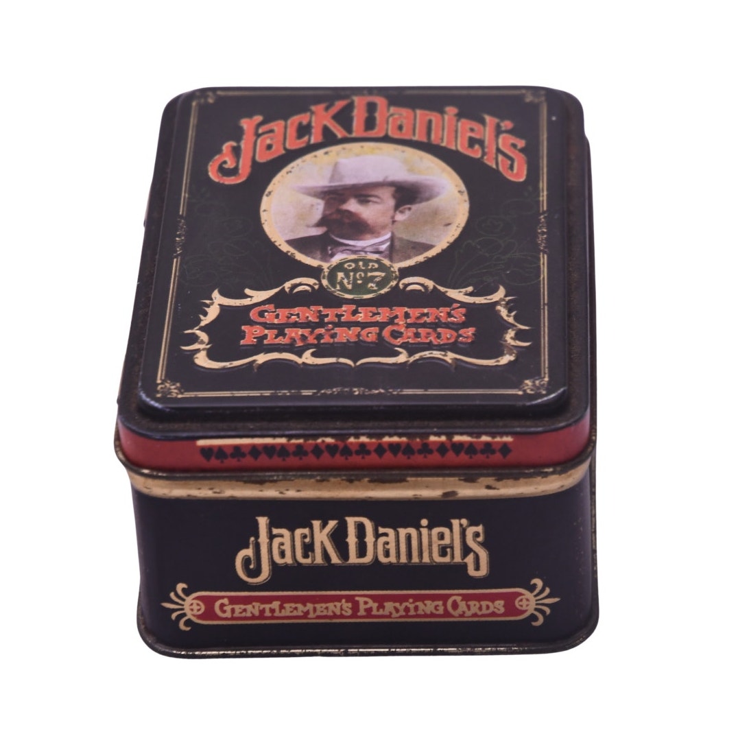Jack Daniel's Gentlemen's Playing Cards Tin w/ Cards Metal Collectible Case