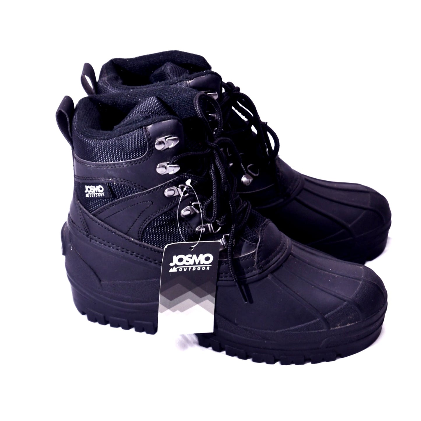 Josmo Outdoor Men's Duck Boots Winter Snow Waterproof Lace Up Black Size 8 NWT