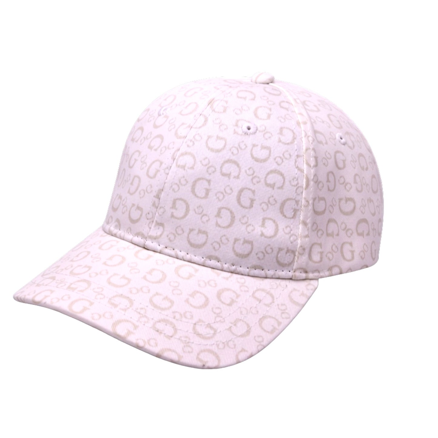 Guess White Monogram Logo Baseball Cap Adjustable Hat One Size Unisex