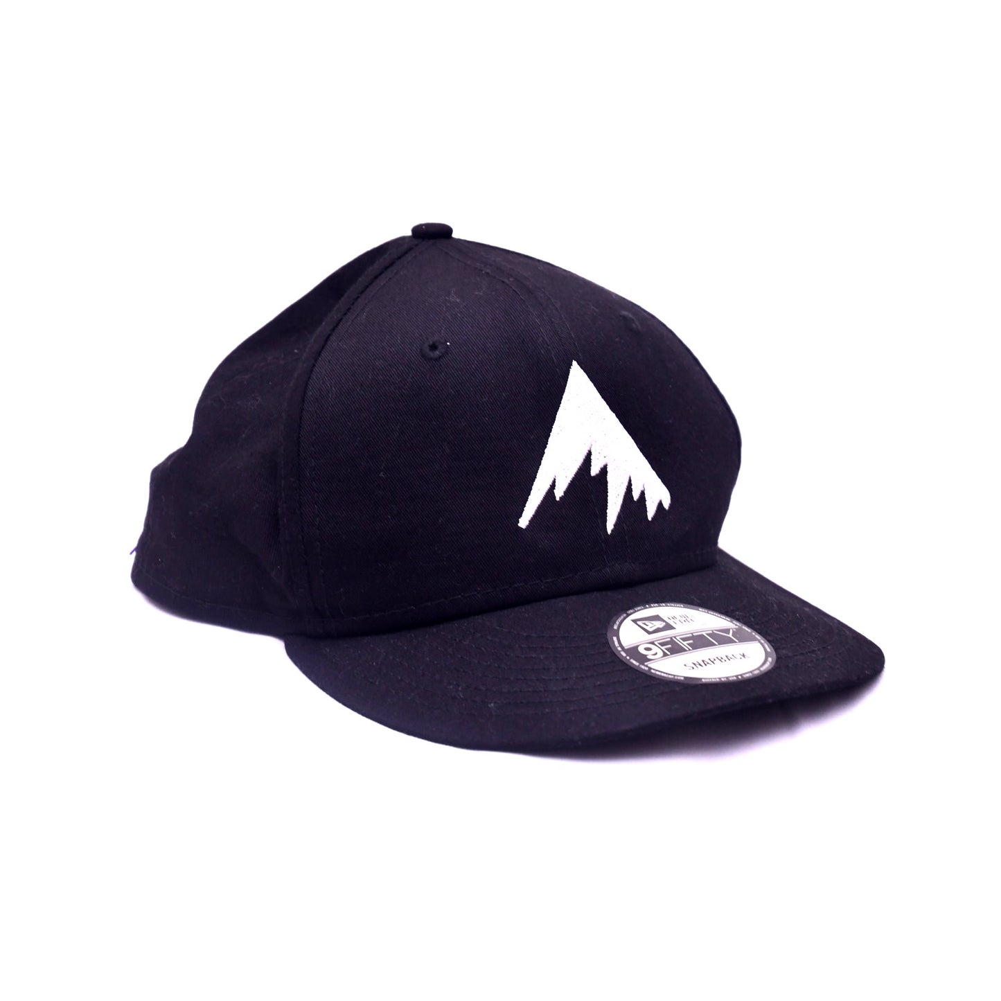 New Era 9FIFTY Black Snapback Cap White Mountain Logo OSFM NWT