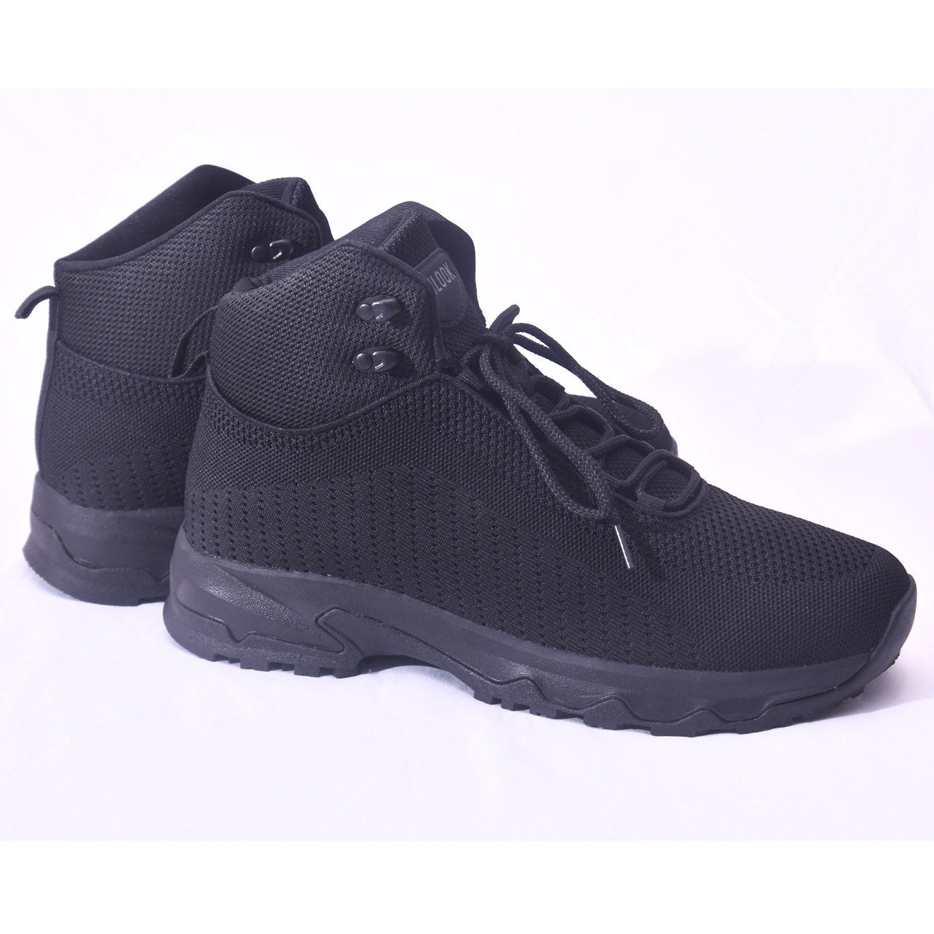 SHULOOK Men’s Hiking Boots Size 10.5 Black Mesh Lace Up Outdoor Trail Shoes