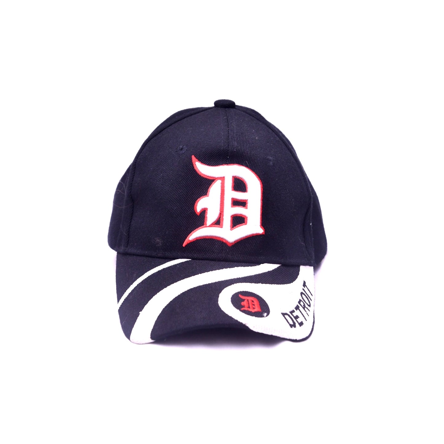 Detroit Tigers Black Adjustable Baseball Cap Hat Embroidered D Logo OSFA