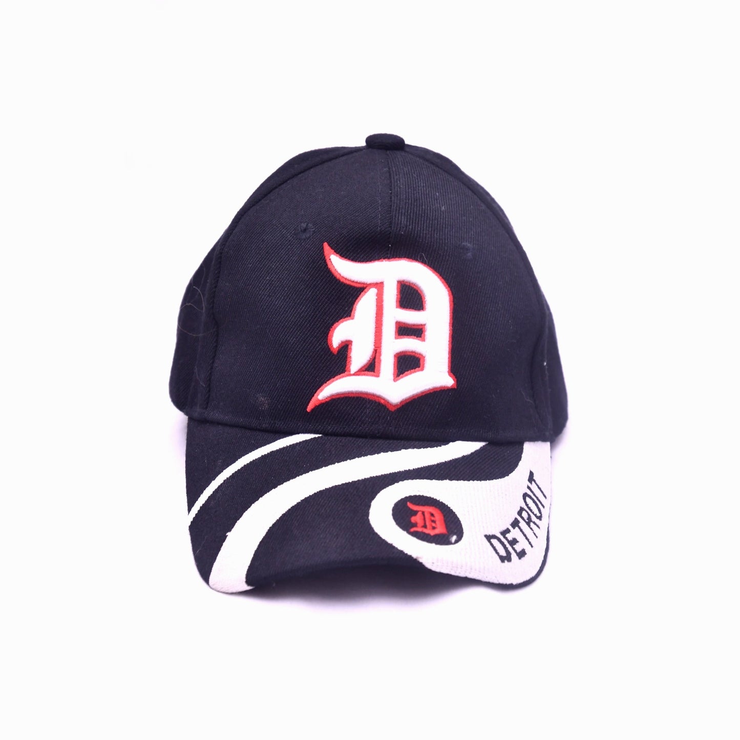 Detroit Tigers Black Adjustable Baseball Cap Hat Embroidered D Logo OSFA