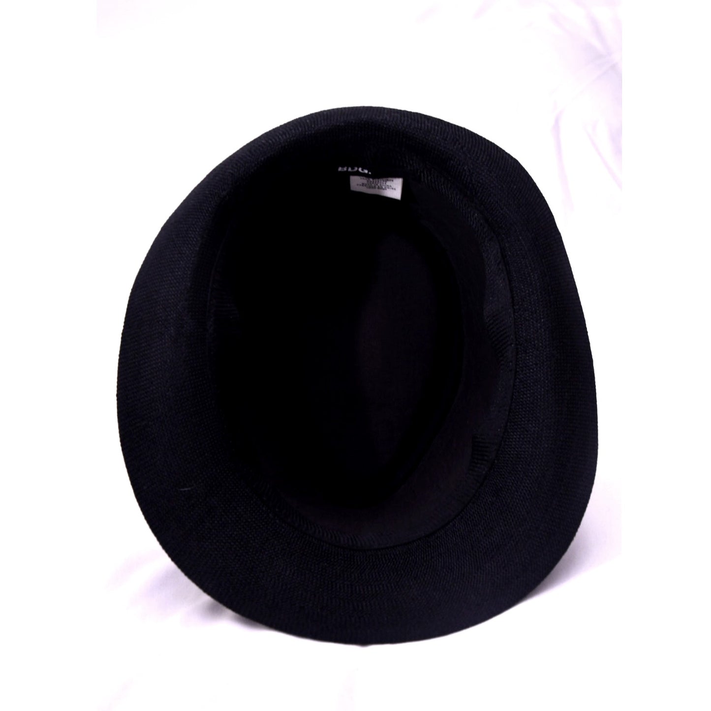 BUG Black Fedora Hat White Band Unisex Summer Beach Trilby Sun Hat One Size