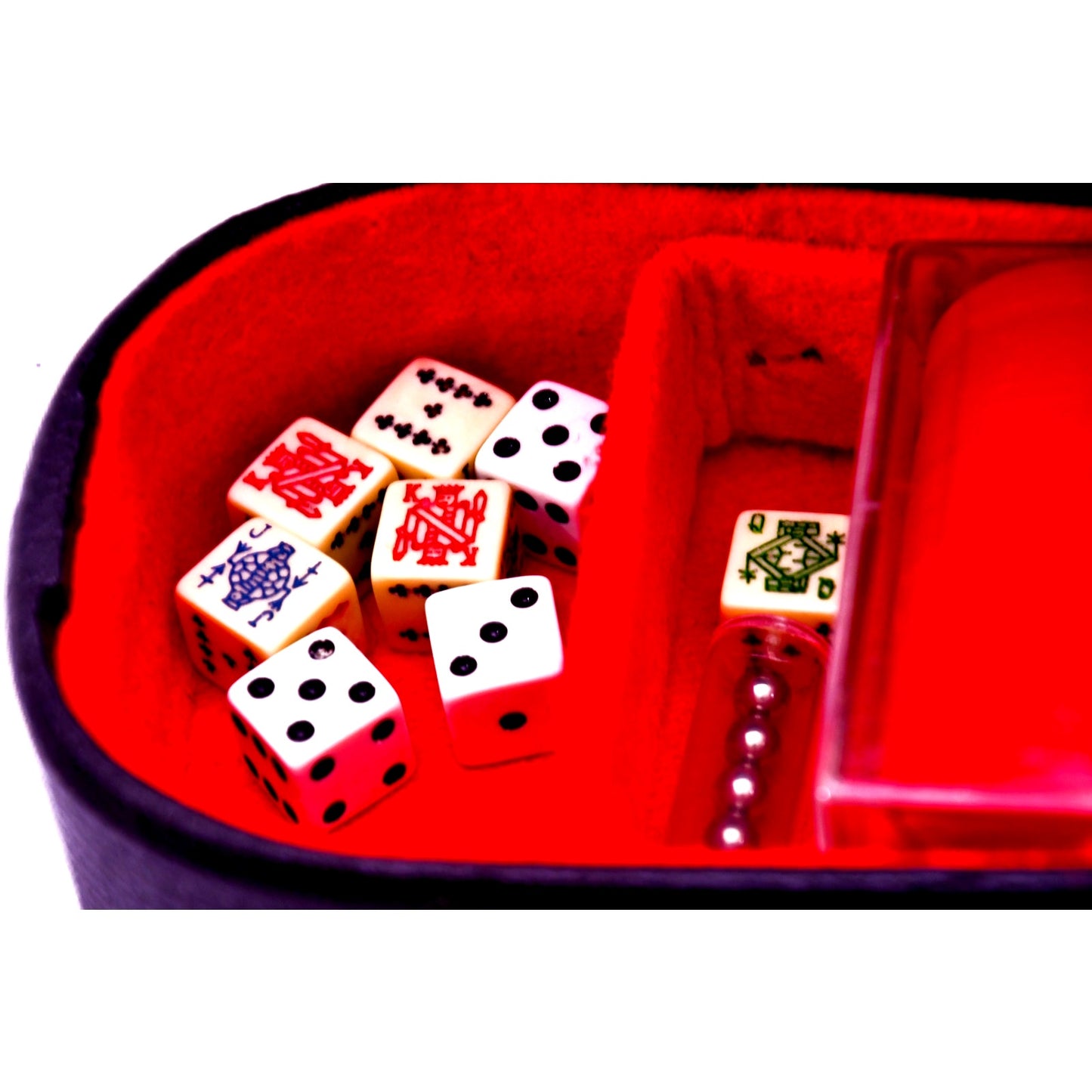 Casino Game Set Roulette Poker Blackjack Dice Chips Cards in Guitar Case