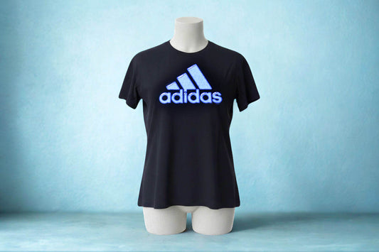 Adidas Mens Sketch Logo Crewneck Short Sleeve Cotton T-Shirt Black M