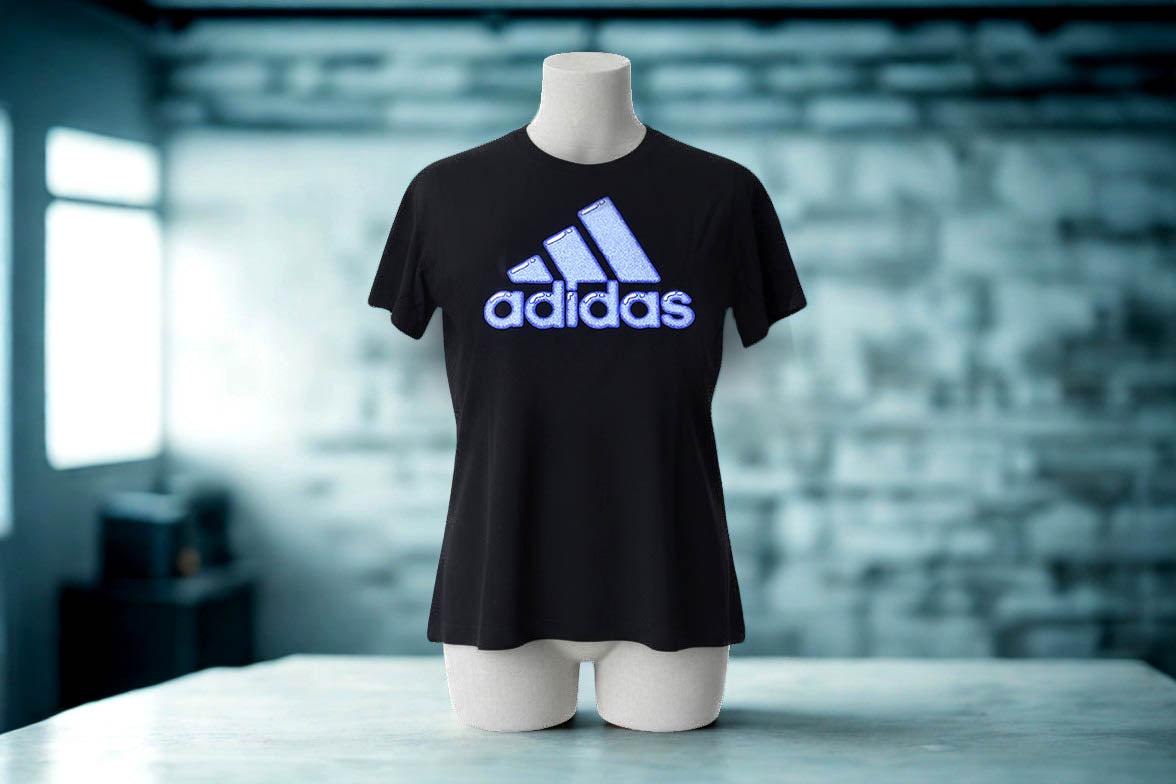 Adidas Mens Sketch Logo Crewneck Short Sleeve Cotton T-Shirt Black M