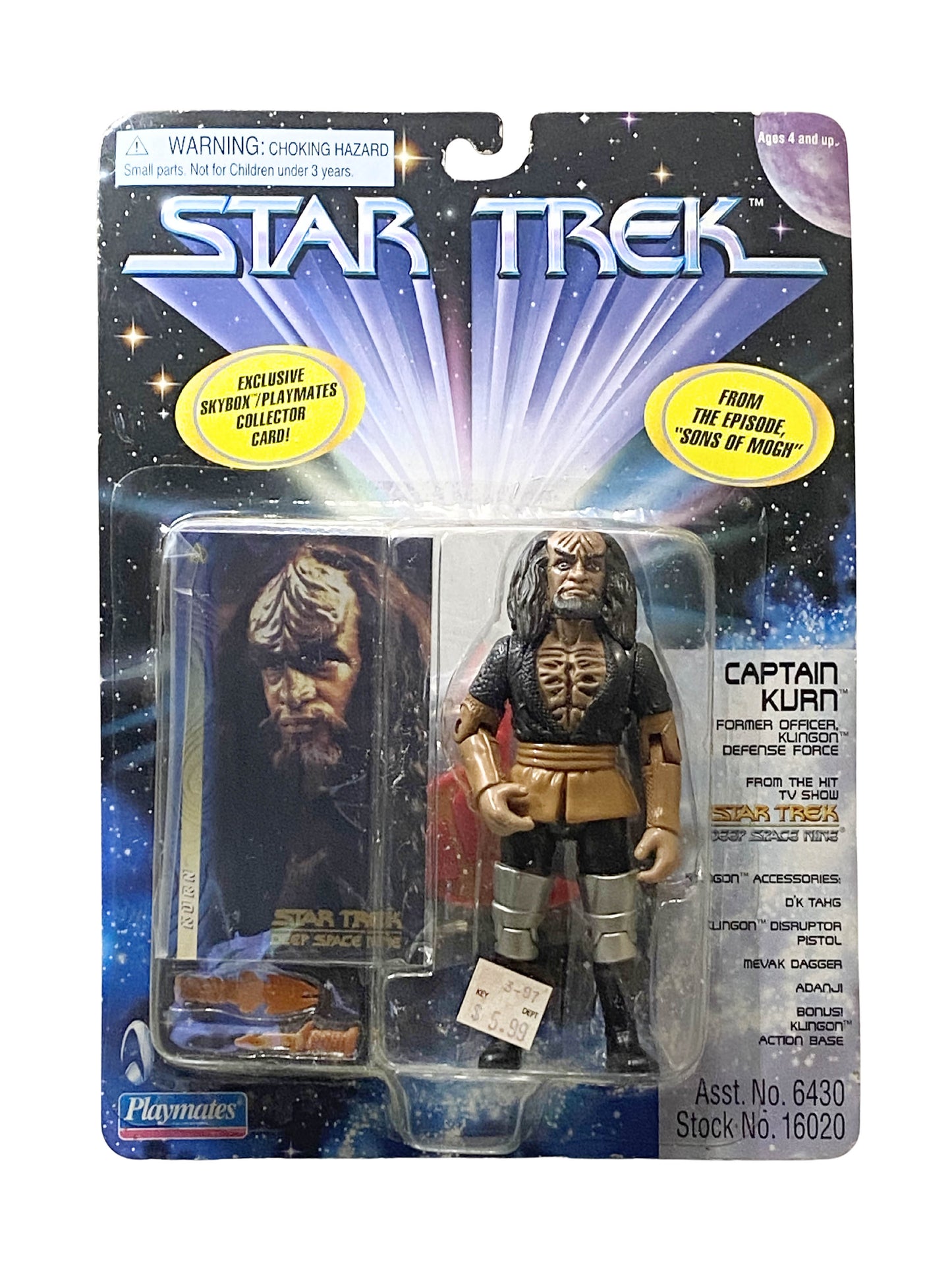 Star Trek Captain Kuan carded action figure