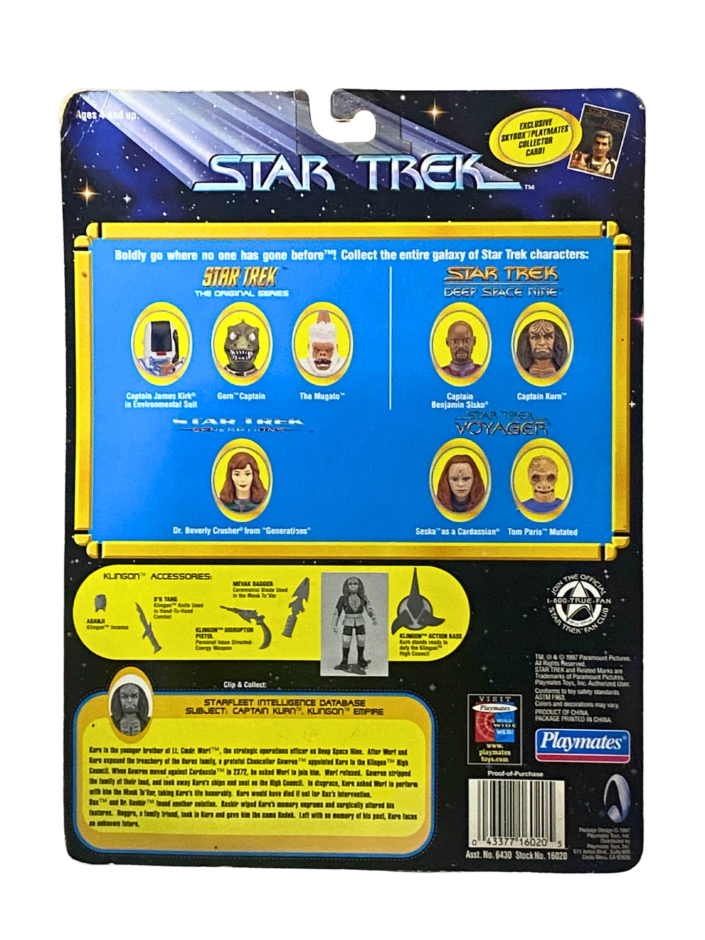 Star Trek Captain Kuan carded action figure