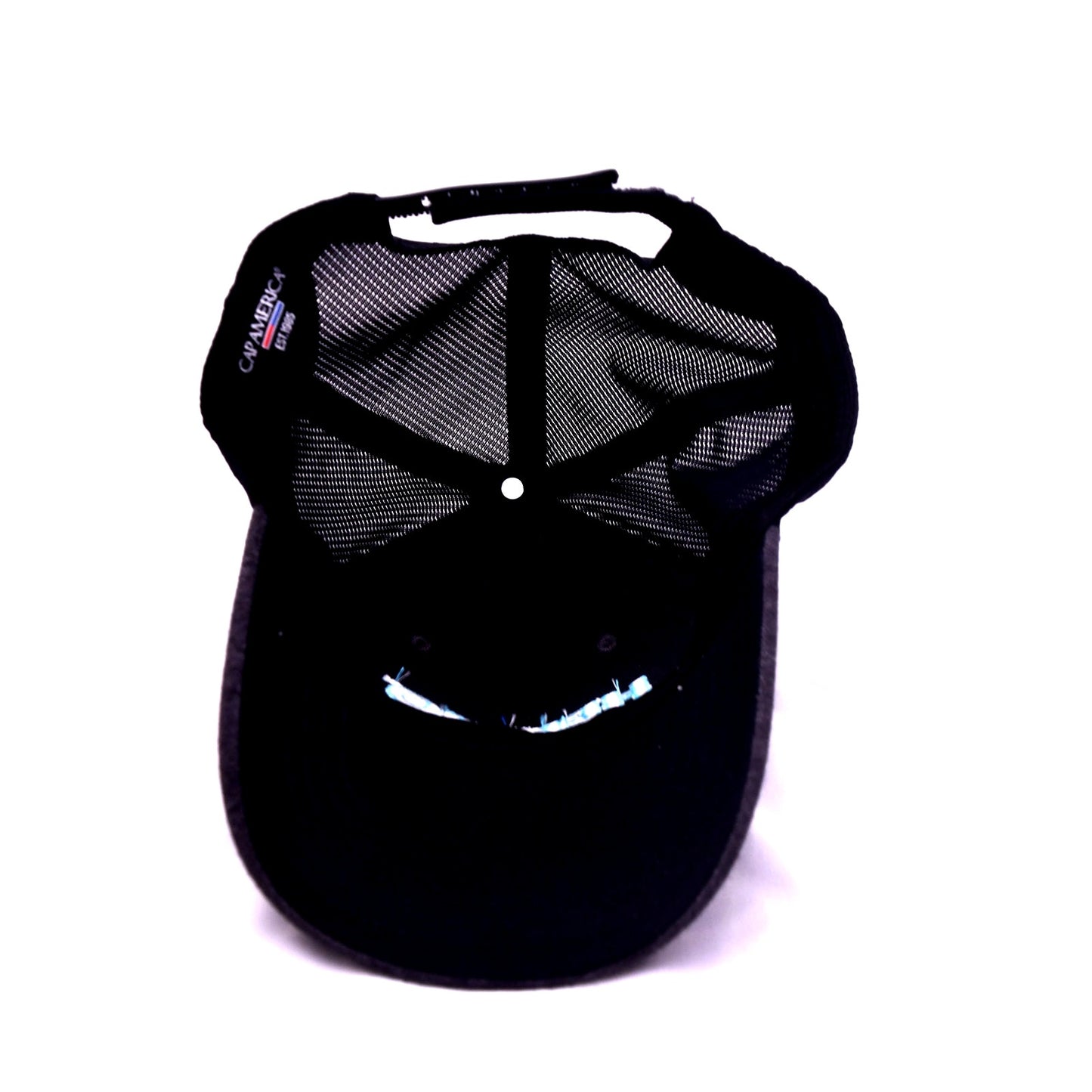 HEPACO Cap America Trucker Hat Heather Gray Black Mesh Snapback Adjustable Cap
