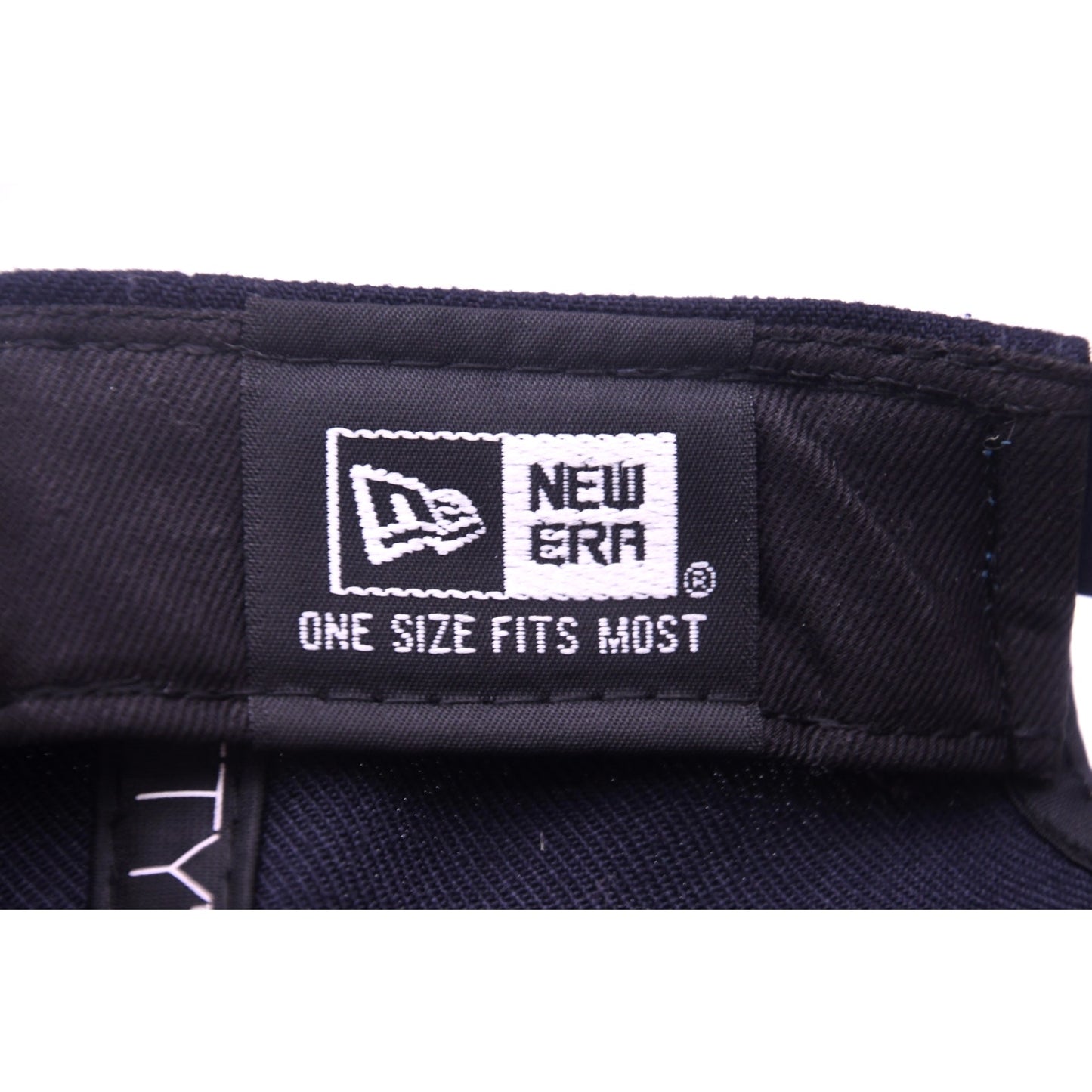New Era 9FIFTY Black Flat Bill Snapback Cap White Front Logo OSFM