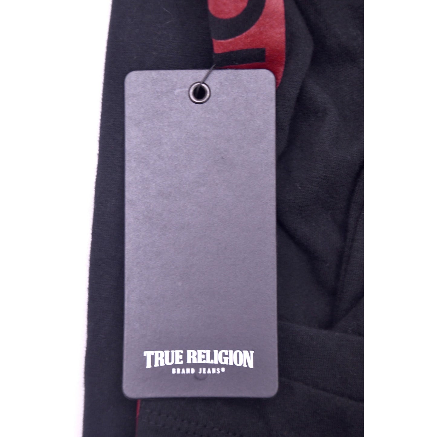 True Religion Buddha LS Tee Black Red Men's L NWT