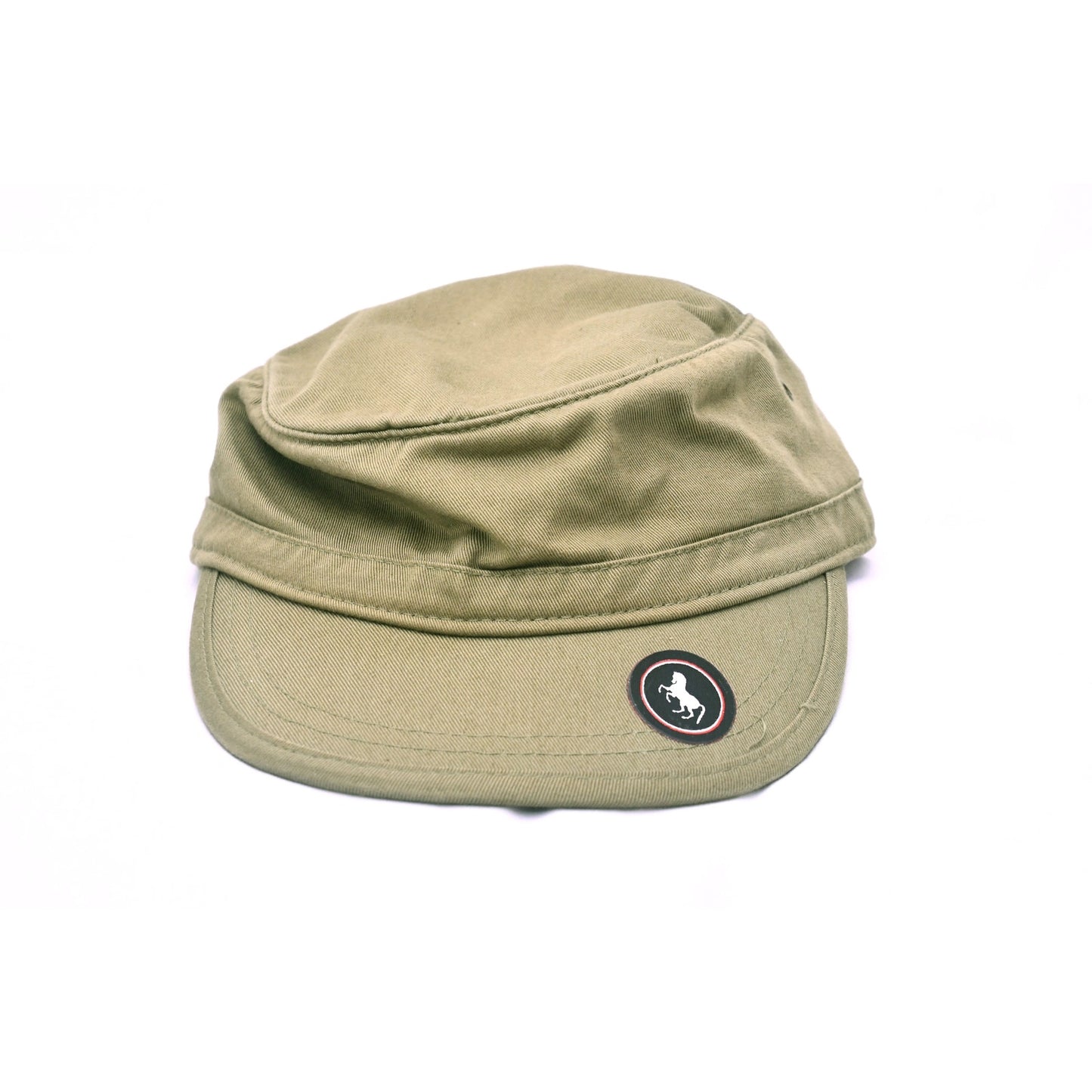 White Horse Inn Military Cadet Army Cap Hat Olive Green Adjustable
