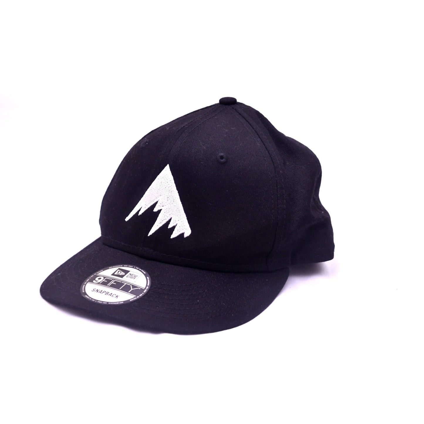 New Era 9FIFTY Black Snapback Cap White Mountain Logo OSFM NWT