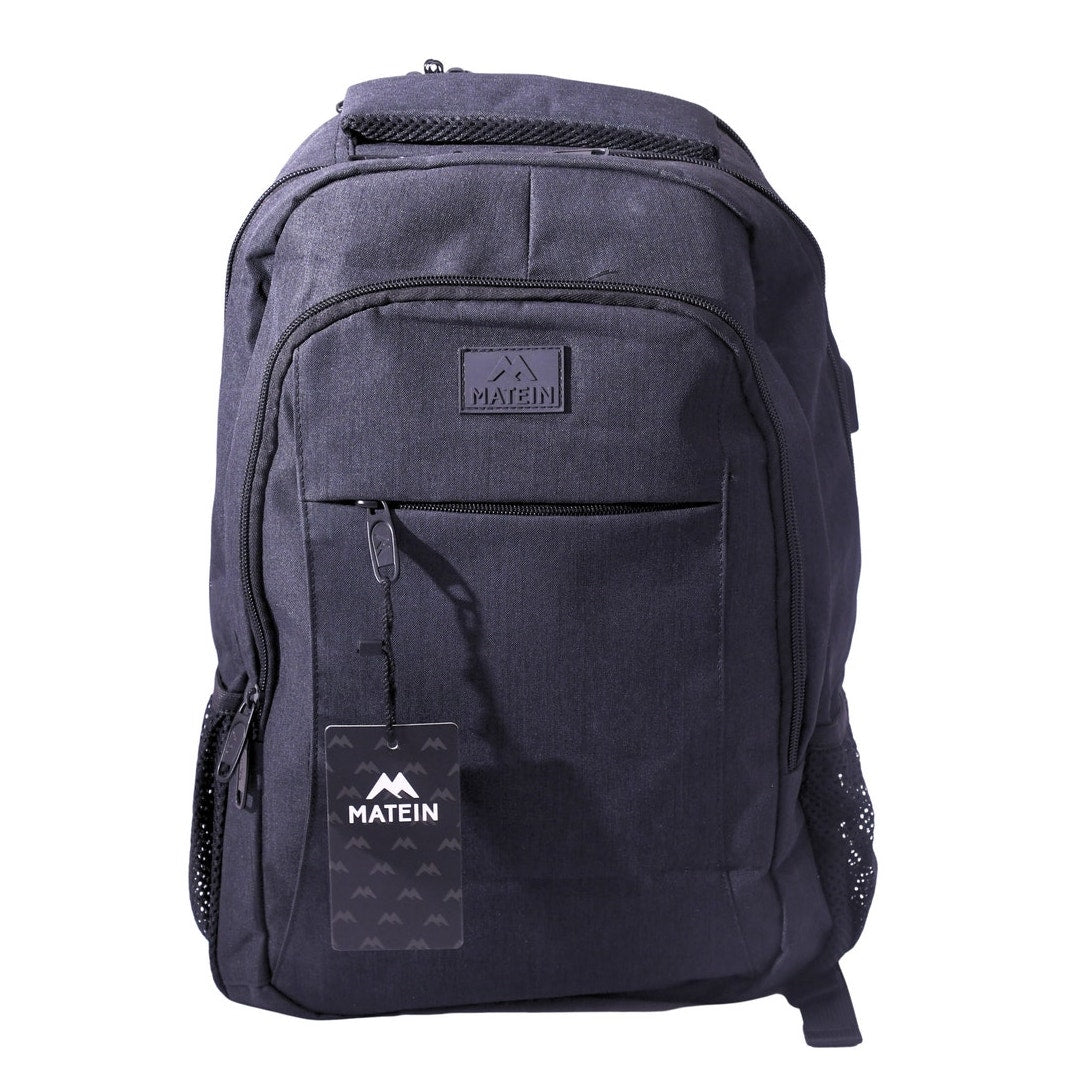 MATEIN Black Travel Laptop Backpack USB Port Multi Pocket NWT