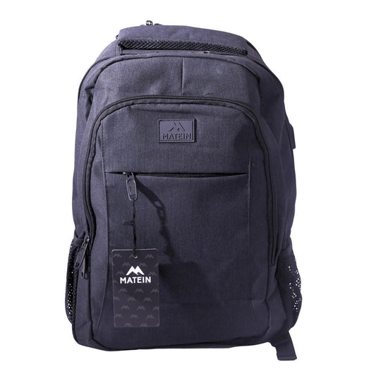 MATEIN Black Travel Laptop Backpack USB Port Multi Pocket NWT