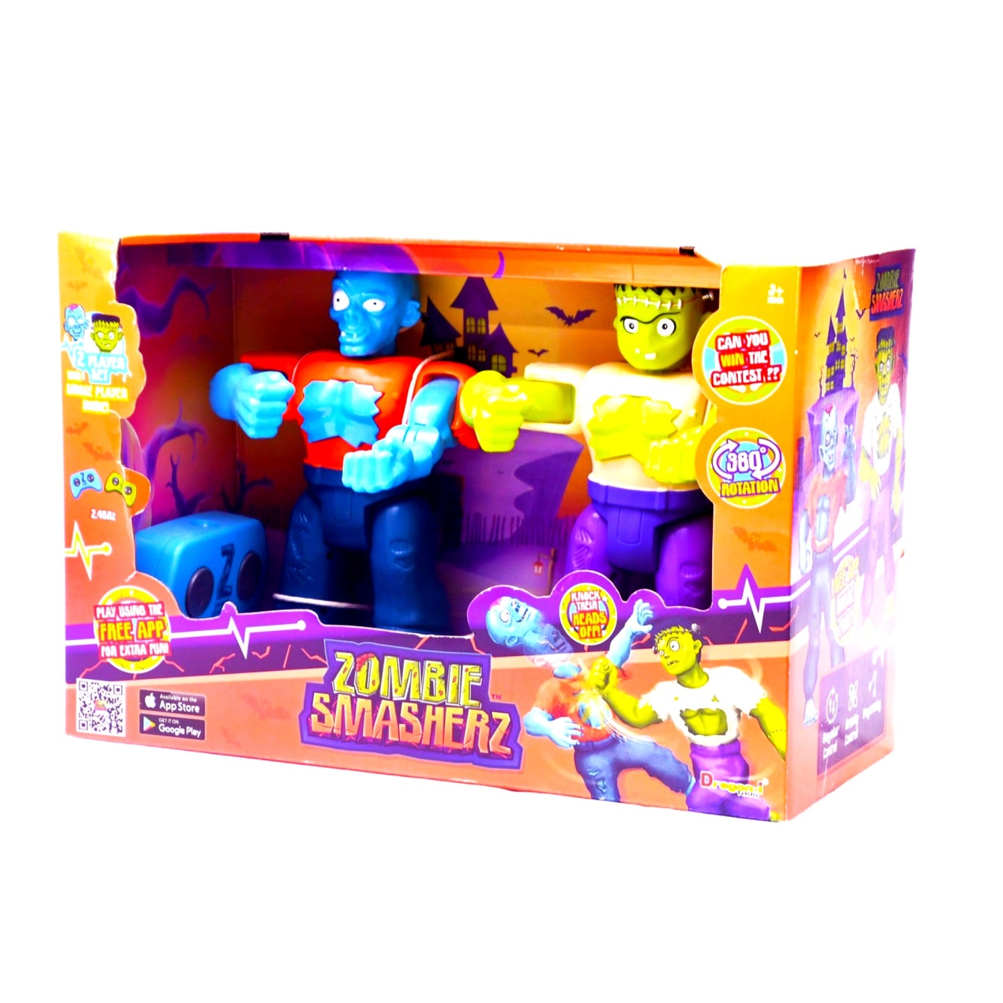 Zombie Smasherz 2 Player RC Fighting Robots Remote Control Game Complete in Box
