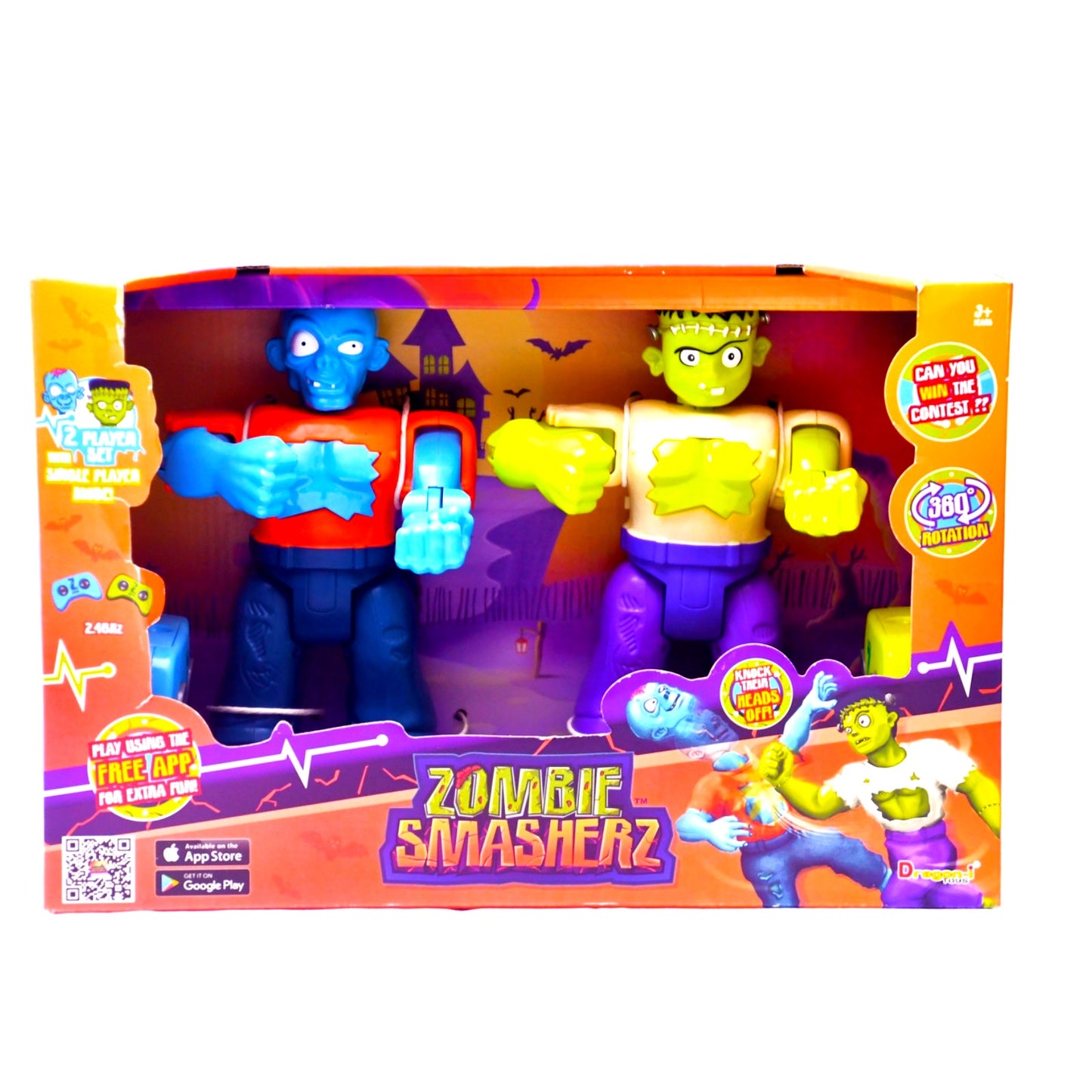 Zombie Smasherz 2 Player RC Fighting Robots Remote Control Game Complete in Box